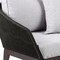 Armen Living Athos Indoor Outdoor Club Chair in Dark Eucalyptus Wood with Charcoal Rope and Gray Cushions LCATCHWDDK - alternate 3